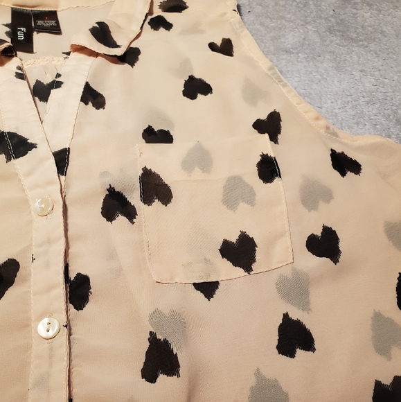 Fun & Flirt High-Low Sheer Peach Blouse - Picture 4 of 12